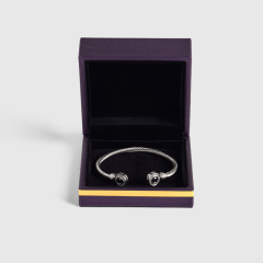 FANXI Custom purple velvet leather jewelry bracelet box
