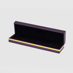 FANXI Custom purple velvet leather jewelry long chain box