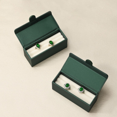 FANXI H176 Packaging Multiple Luxury Ring Display Box Wedding Bulk Custom Logo Green Jewelry Ring Storage Boxes