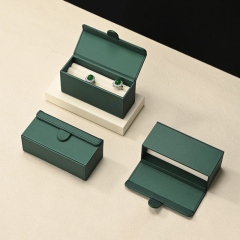 FANXI H176 Packaging Multiple Luxury Ring Display Box Wedding Bulk Custom Logo Green Jewelry Ring Storage Boxes