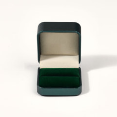 Wedding Ring Box Velvet Jewellery Box Gold Stamping Luxury Jewelry Package Custom Ring Diamond Jewelry Box