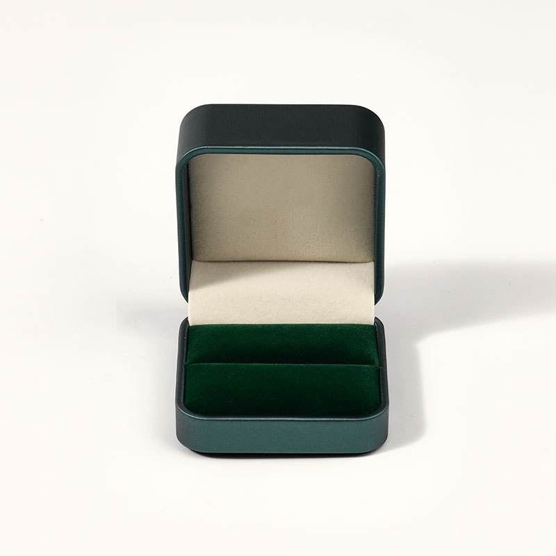 Wedding Ring Box Velvet Jewellery Box Gold Stamping Luxury Jewelry Package Custom Ring Diamond Jewelry Box