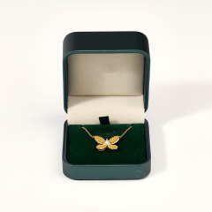 Custom Velvet Leather Material Box Set with Necklace Packaging Jewellery Box