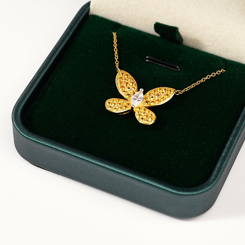 Custom Velvet Leather Material Box Set with Necklace Packaging Jewellery Box