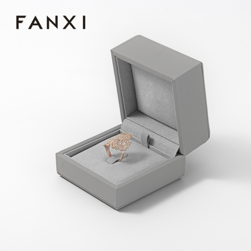 Pu Leather Microfiber Jewelry Packing Box Ring Ear Stud Necklace Packing Box Jewelry Box