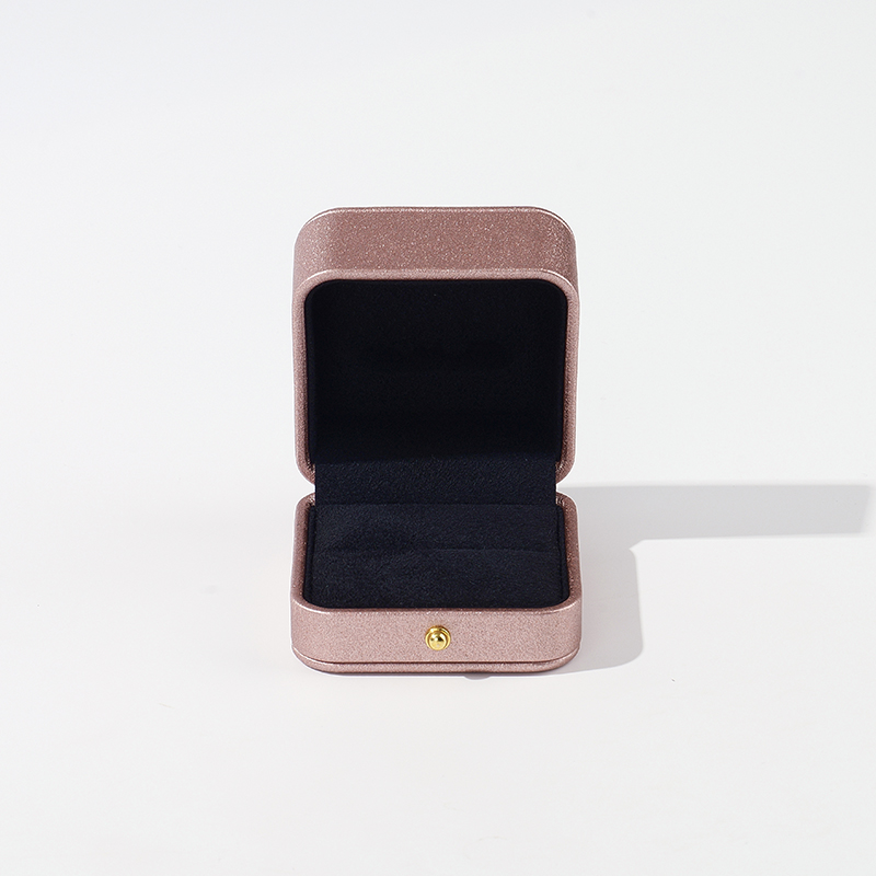 Microfiber Customization Factory Square Pink Ring Box PU Leather Right Angle Box Jewellery Box