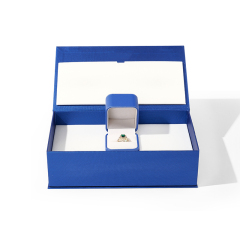 Premium Gift Box Ring Box with Magnetic Closure Lid Gift Jewelry Packaging Rigid Box