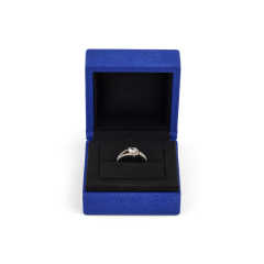 Jewelry Box High End Leather Jewelry Packaging Custom Logo Microfiber Jewelry Ring Box