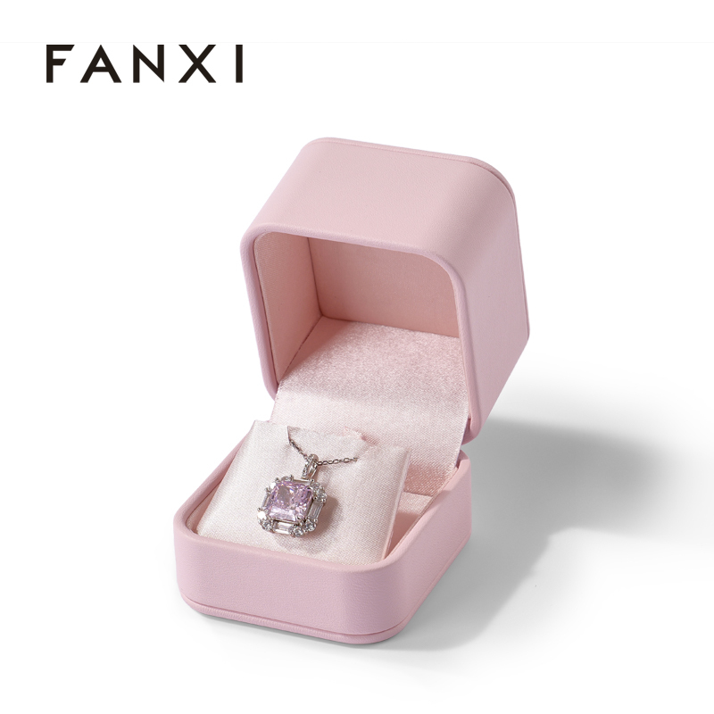 PU Leather Jewellery Box Gift Jewellery Wedding Ring Box Silky Necklace Box