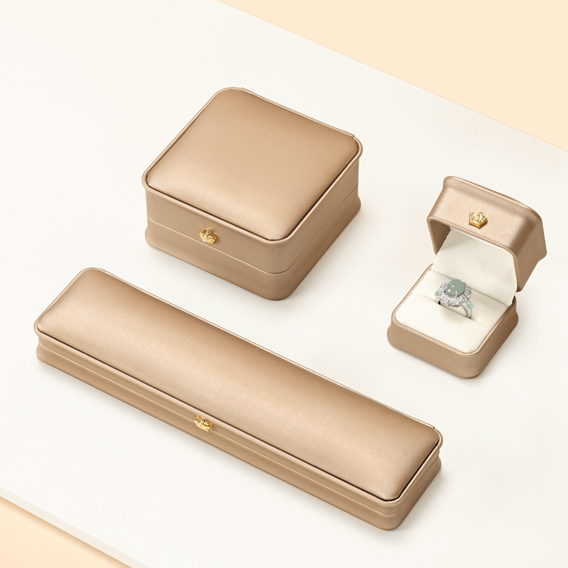 H169 Jewelry Box Custom Logo Wholesale Pu Leather Packaging Box Velvet Ring Necklace Bracelet Jewellery Box