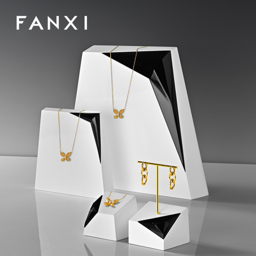 TT503 Earrings Display Stand Jewelry Display Tray Rack Earring Necklace Ring Jewelry Packaging Display Stand Set