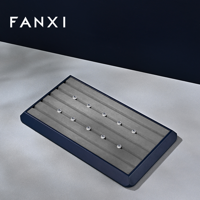 P212 Factory Custom Pu Leather Velvet Jewelry Display Stand for Stud Earring Drop Dangle Earrings Storage Holder Display