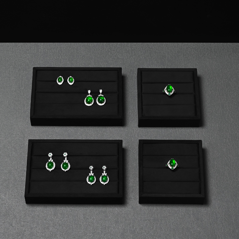P186 Jewelry Organizers Trays Luxury Custom Jewellery Display Tray Case Box Velvet Jewellery Tray