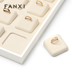 FANXI P189 High-level unique jewelry display tray PU leather ring necklace earring bracelet counter display tray