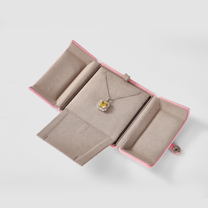 Double Door Open Jewelry Box Velvet Ring Earring Pendant Necklace Gift Box Jewelry Packing Box
