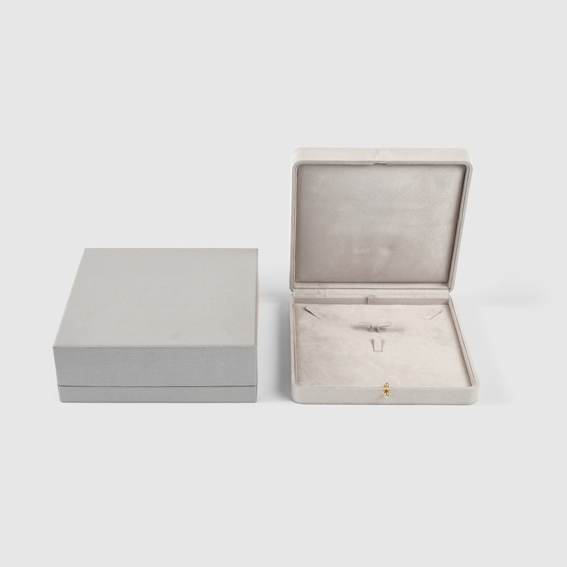 Suede Jewelry Box Packaging for Fine Jewelry Rings Necklaces Bracelets