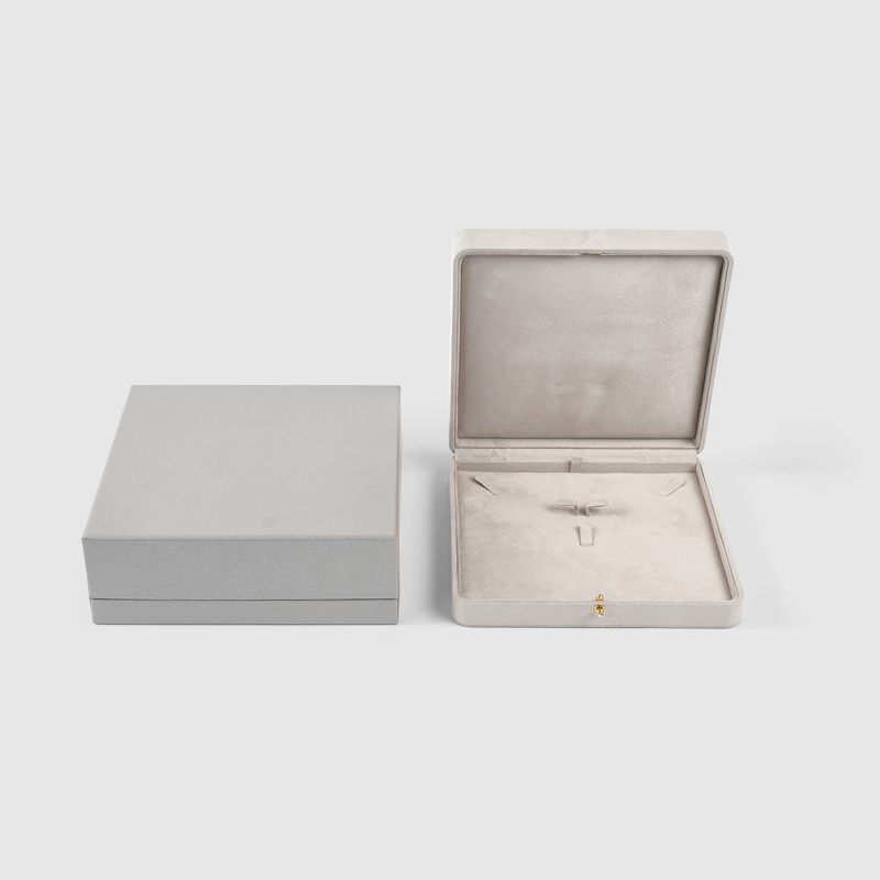 Suede Jewelry Box Packaging for Fine Jewelry Rings Necklaces Bracelets