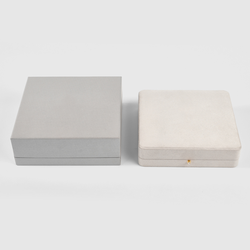Suede Jewelry Box Packaging for Fine Jewelry Rings Necklaces Bracelets