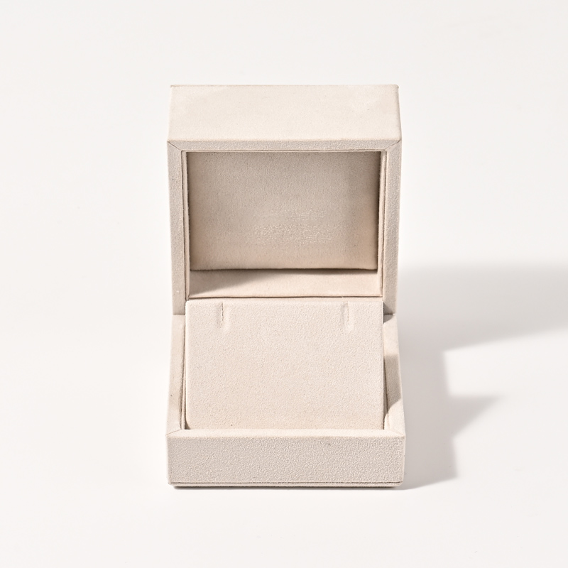 High End Jewelry Box Custom Logo Ring Box Wedding Earring Bracelet Necklace Suede Jewelry Box Packaging Luxury