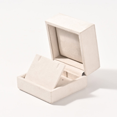 High End Jewelry Box Custom Logo Ring Box Wedding Earring Bracelet Necklace Suede Jewelry Box Packaging Luxury