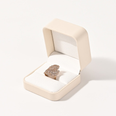 Custom Luxury PU Leather Engagement Ring Box Ring Jewelry Box Rings Package