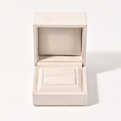 Custom High End Wedding Black Ring Suede Diamond Ring Earring Jewelry Gift Box