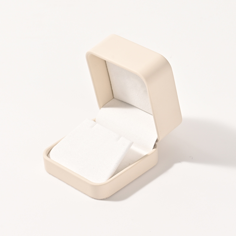 Professional Custom Elegant Jewelry Package Box Suede Wedding Double Ring Boxes for Packaging