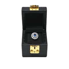 H184 Jewellery Box Wholesale Square Jewelry Packaging Box Custom Logo Gift Earring Pendant Quality Microfiber Jewelry Packing