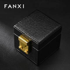 H184 Jewellery Box Wholesale Square Jewelry Packaging Box Custom Logo Gift Earring Pendant Quality Microfiber Jewelry Packing