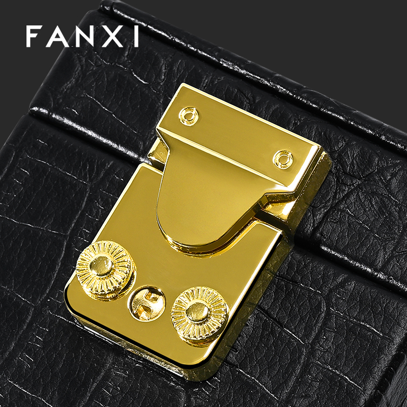 H184 Jewellery Box Wholesale Square Jewelry Packaging Box Custom Logo Gift Earring Pendant Quality Microfiber Jewelry Packing