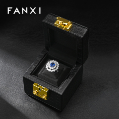 H184 Jewellery Box Wholesale Square Jewelry Packaging Box Custom Logo Gift Earring Pendant Quality Microfiber Jewelry Packing