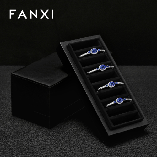 H185 Wholesale Custom Logo Luxury Velvet Gift Jewelry Packaging Box for Bracelet Storage Box