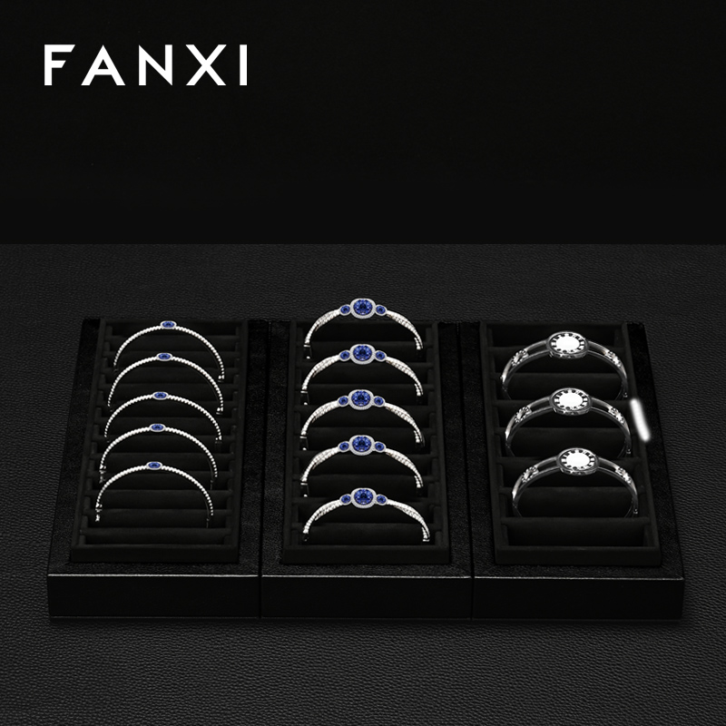 H185 Wholesale Custom Logo Luxury Velvet Gift Jewelry Packaging Box for Bracelet Storage Box