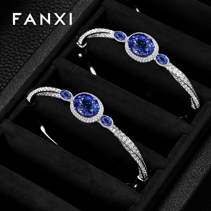 H185 Wholesale Custom Logo Luxury Velvet Gift Jewelry Packaging Box for Bracelet Storage Box