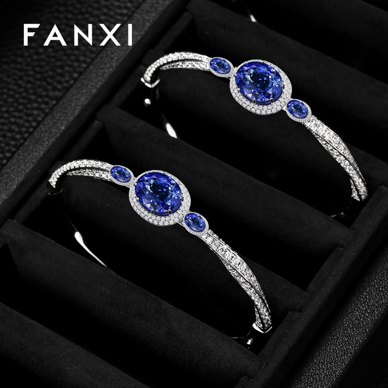 H185 Wholesale Custom Logo Luxury Velvet Gift Jewelry Packaging Box for Bracelet Storage Box