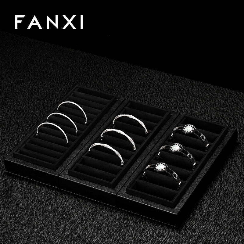 H185 Wholesale Custom Logo Luxury Velvet Gift Jewelry Packaging Box for Bracelet Storage Box
