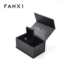 Custom Luxury Paper Cardboard Velvet Magnetic Lid Close Jewelry Ring Bracelet Jewellery Gift Box Packaging