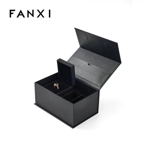 Custom Luxury Paper Cardboard Velvet Magnetic Lid Close Jewelry Ring Bracelet Jewellery Gift Box Packaging