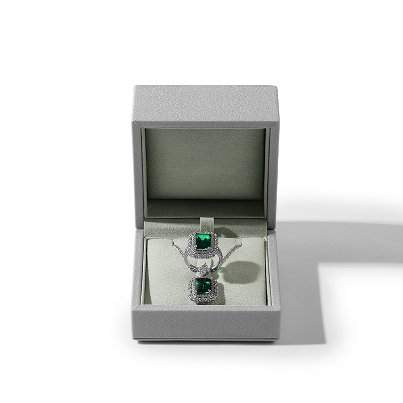 Custom Luxury Grey Ring Earring Bracelet Necklace Gift Packaging Jewelry Box