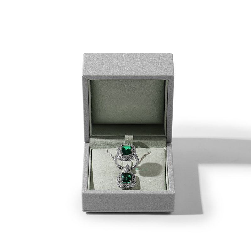 Custom Luxury Grey Ring Earring Bracelet Necklace Gift Packaging Jewelry Box