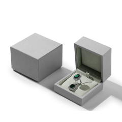 Custom Luxury Grey Ring Earring Bracelet Necklace Gift Packaging Jewelry Box
