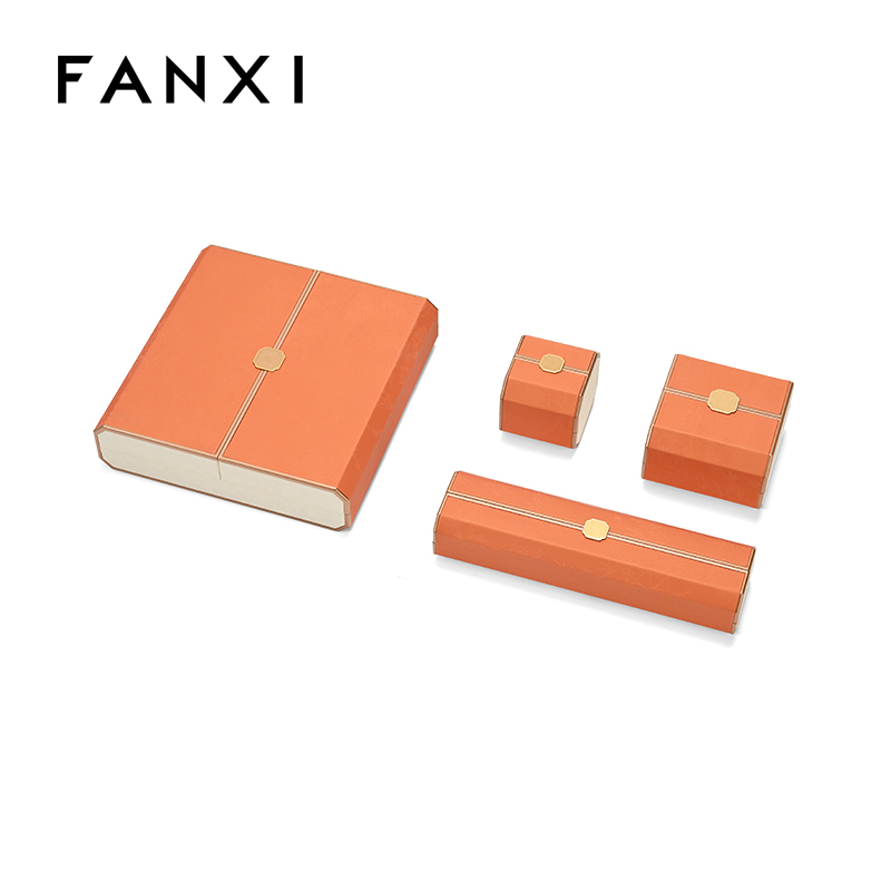 Wholesale Multiple Color Microfiber Necklace Double Open Customizes Jewellery Box Display Diamond Earrings Packaging Boxes