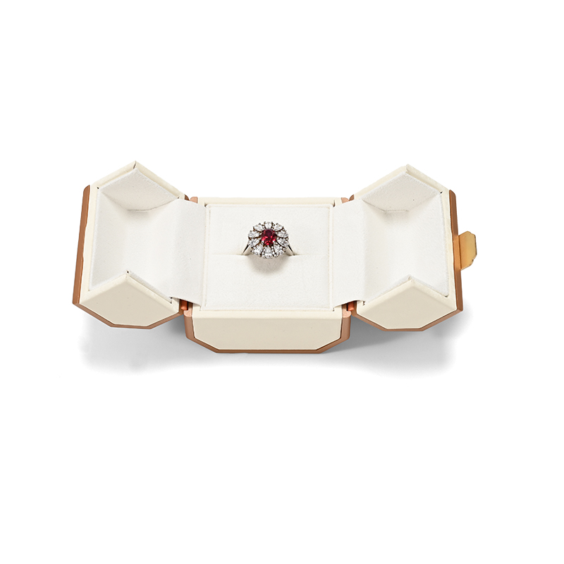 Wholesale Multiple Color Microfiber Necklace Double Open Customizes Jewellery Box Display Diamond Earrings Packaging Boxes