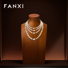 SM238 Wooden Jewelry Bust Solid Wood Model Necklace Display Stand Jewelry Store Window Display Stand