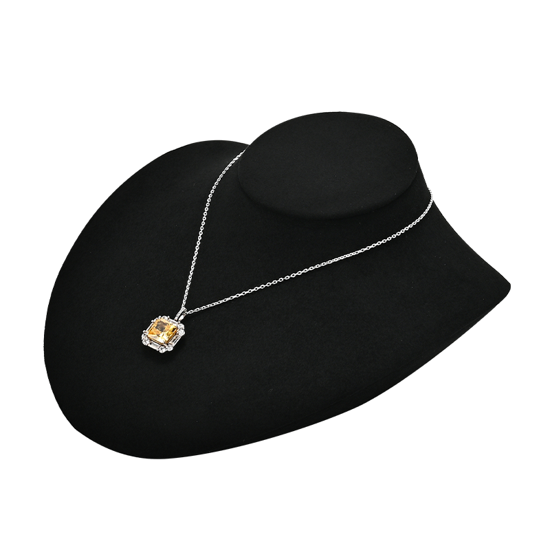RX111 Microfiber Window Showcase Necklace Jewelry Display Props High-Grade Microfiber Jewelry Bust