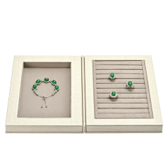 H188-189 Custom Logo Book Magnetic Jewelry Box Leather Velvet Small Jewellery Earring Bracelet Necklace Ring Gift Case Organizer