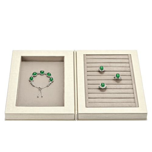 H188-189 Custom Logo Book Magnetic Jewelry Box Leather Velvet Small Jewellery Earring Bracelet Necklace Ring Gift Case Organizer