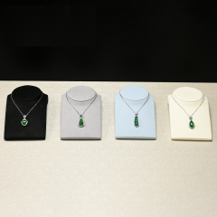 RX116 Custom Printed Jewelry Display Set Busts Black Microfiber Jewelry Display Stands