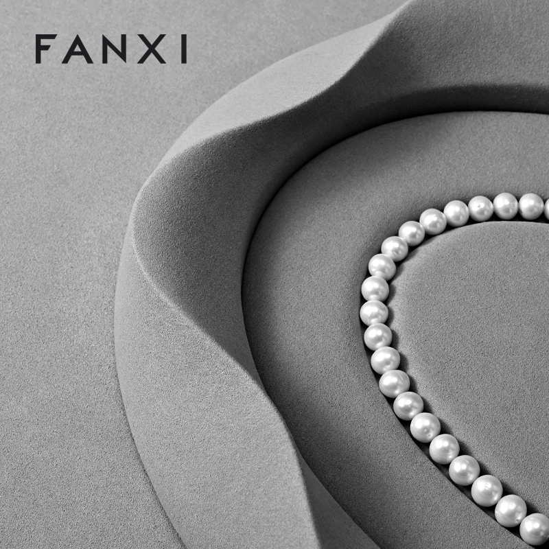 P221 Jewelry Plates Multi-shape Jewelry Tray Microfiber Jewelry Necklace Pendant Display Trays