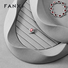 P221 Jewelry Plates Multi-shape Jewelry Tray Microfiber Jewelry Necklace Pendant Display Trays